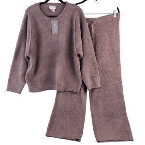 NWT Softies Reverse Seam Marshmallow Lounge Set Driftwood Pink L 2-Piece